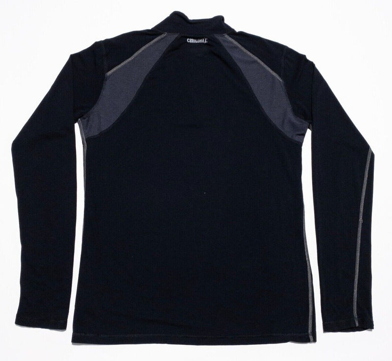 Cariloha Bamboo 1/4 Zip Men's Large Pullover Tasc Black Wicking Stretch