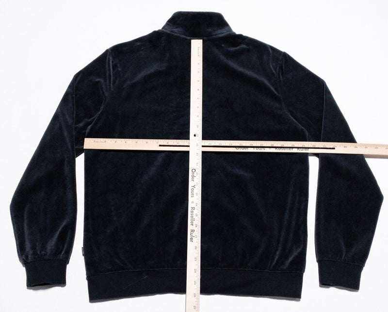 Puma Velour Track Jacket Men's Medium Full Zip Black/Gray Vintage Y2K Retro