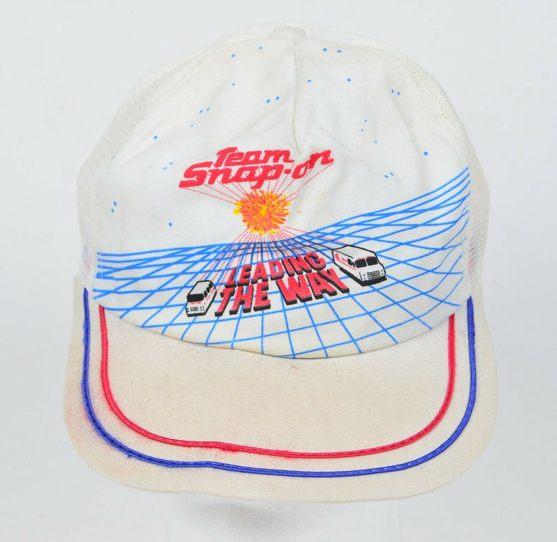 Vtg 80s Team Snap-On Tools K-Products Snapback Mesh Trucker Hat