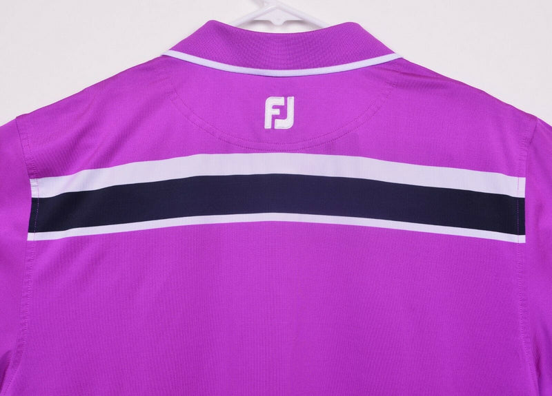FootJoy Men's Sz Medium Purple Stripe Golf Polo Shirt