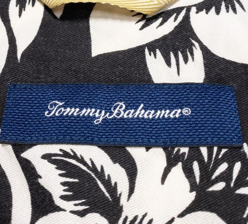 Tommy Bahama Hawaiian Shirt XL Men's Tencel Blend Aloha Floral Monochrome Aloha