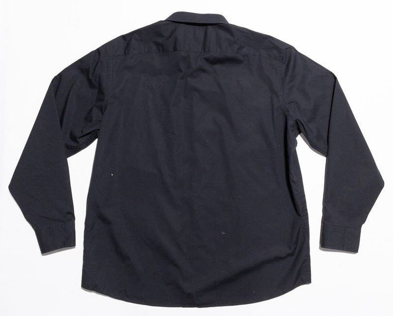 UNTUCKit Shirt Men's 3XL Tall Solid Black Long Sleeve Button-Front 3XLT Regular