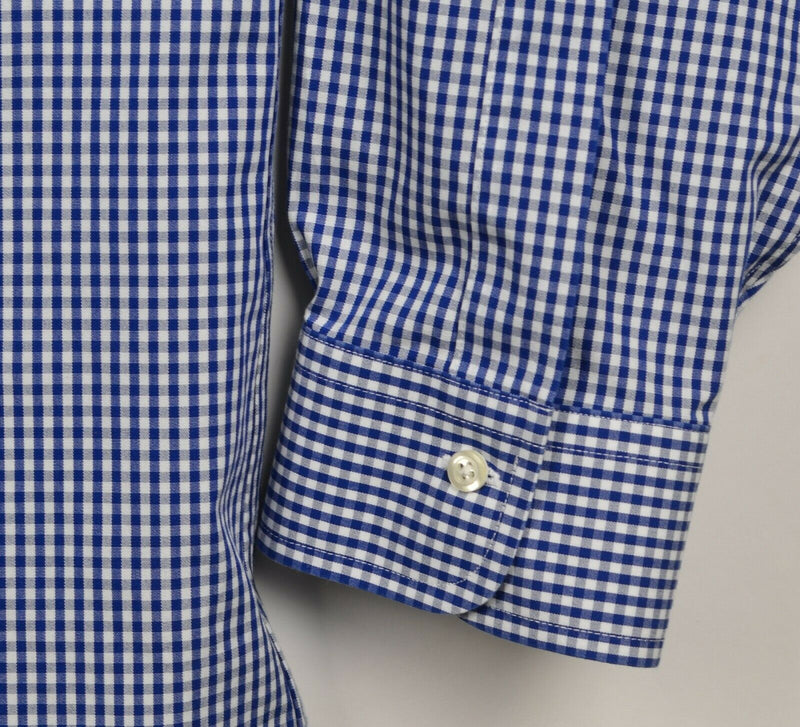 Brooks Brothers Men's Sz 17.5-34 Regent Non-Iron Blue Gingham Check Dress Shirt