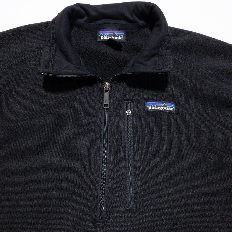 Patagonia Better Sweater Men's Large Jacket 1/4 Zip Pullover Black Fleece 25222