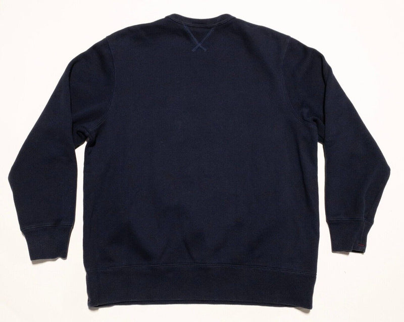 Ralph Lauren Polo Jeans Sweatshirt Men's Medium Vintage 90s Crew Neck Navy Blue