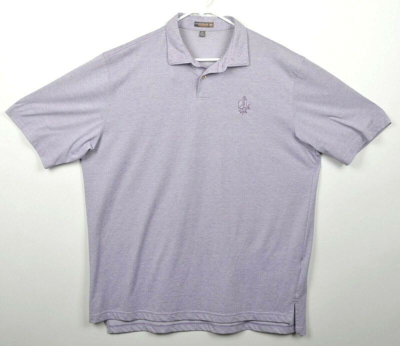 Peter Millar Men's XL Summer Comfort Heather Purple Performance Golf Polo Shirt