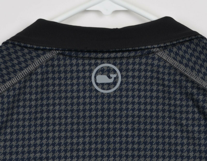 Vineyard Vines Jim Nantz Men's Medium 1/4 Zip Houndstooth Lightweight Jacket