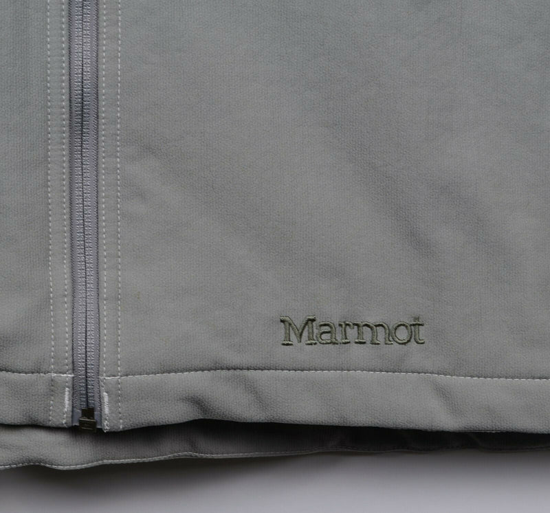 Marmot Men's Sz XL Softshell Fleece Lined Full Zip Light Gray Outdoor Jacket