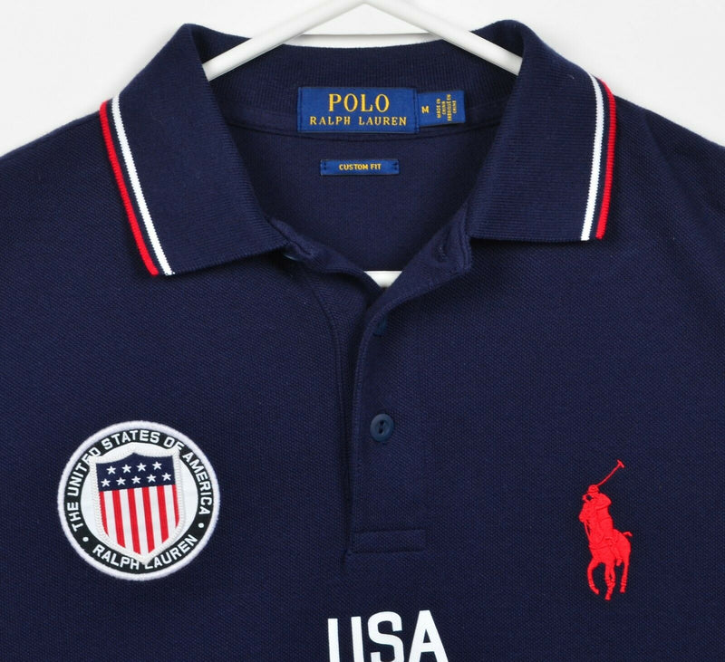 Polo Ralph Lauren Men's Medium Olympics 2016 Team USA Big Pony Navy Polo Shirt
