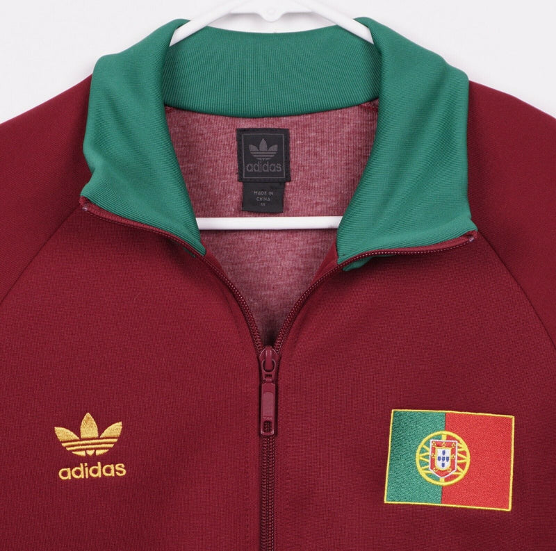 Portugal Adidas Men's Medium FIFA Full Zip Burgundy Soccer Warm-Up Track Jacket