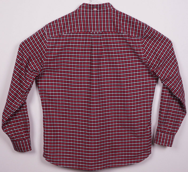 Brooks Brothers Red Fleece Men's Large Red Black Plaid Button-Down Shirt