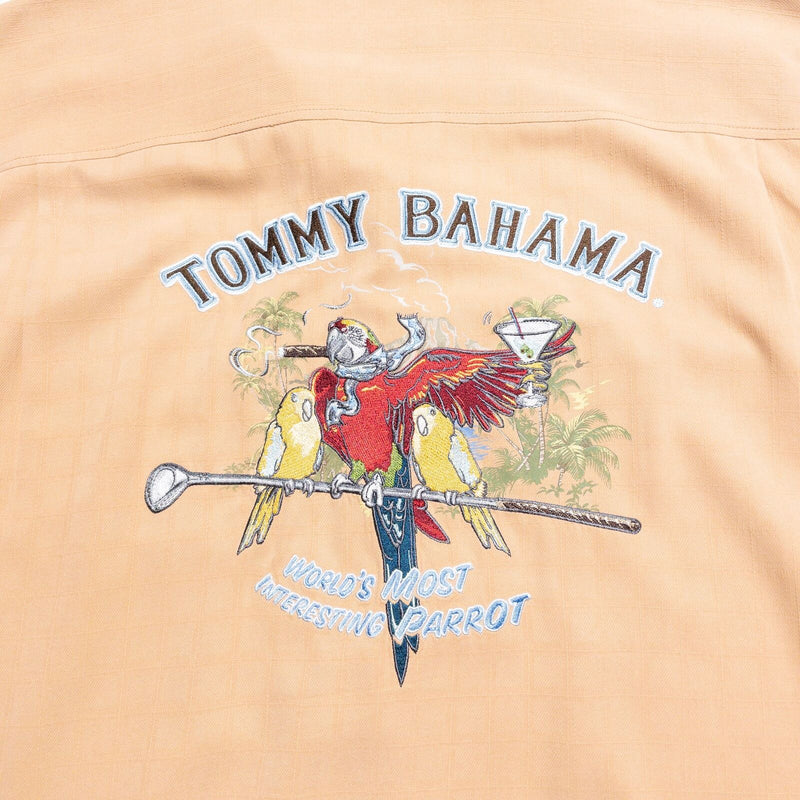 Tommy Bahama Embroidered Hawaiian Shirt Men's XL World's Most Interesting Parrot