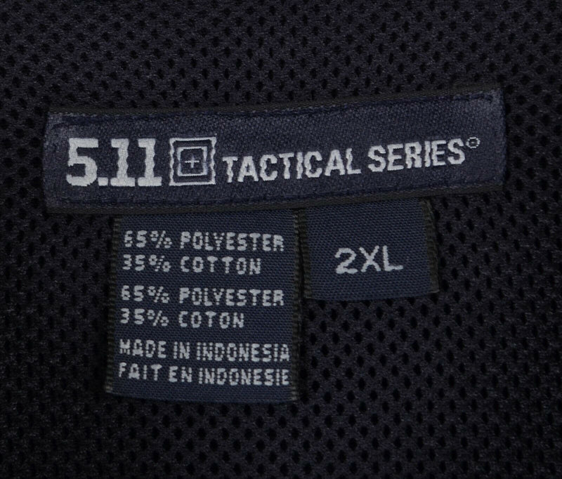 5.11 Tactical Men's 2XL Conceal Carry QuickDraw Navy Blue Vented Uniform Shirt