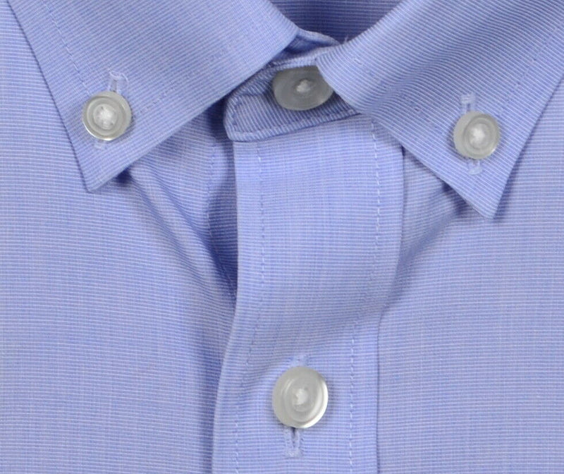 UNTUCKit Men's Medium Slim Fit Wrinkle-Free Blue Oxford Button-Down Shirt
