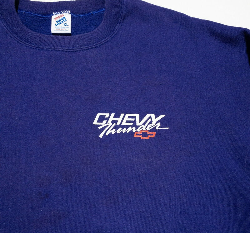 Chevy Thunder Flannery Racing Vintage 90s Purple Jerzees Sweatshirt Men's XL