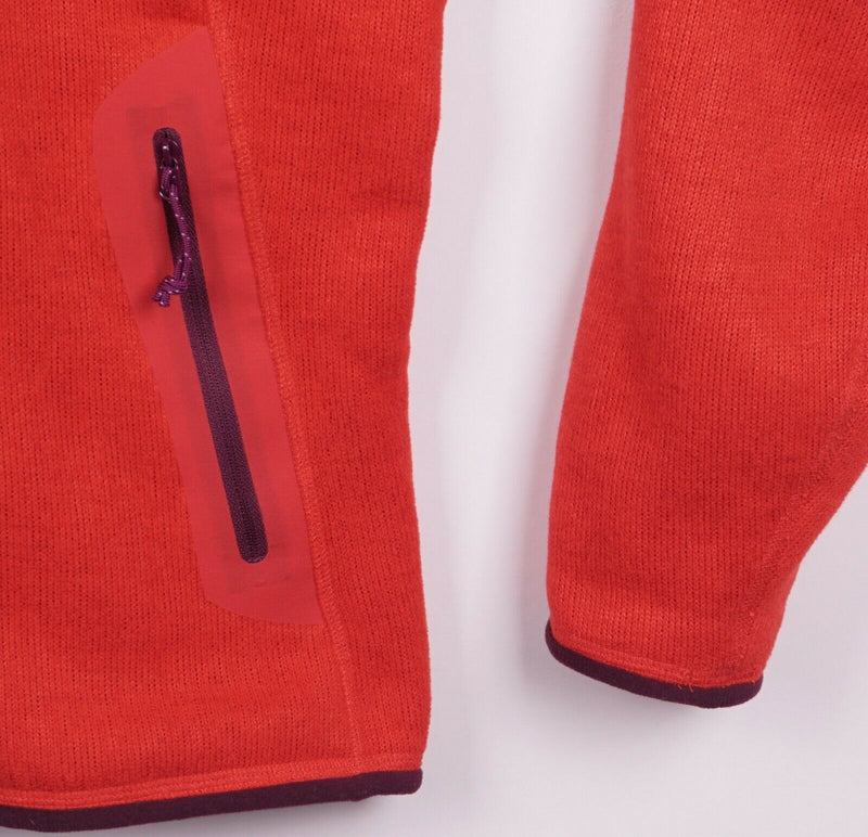 Arc'Teryx Women's Large Polartec Orange Purple Full Zip Hiking Fleece Jacket