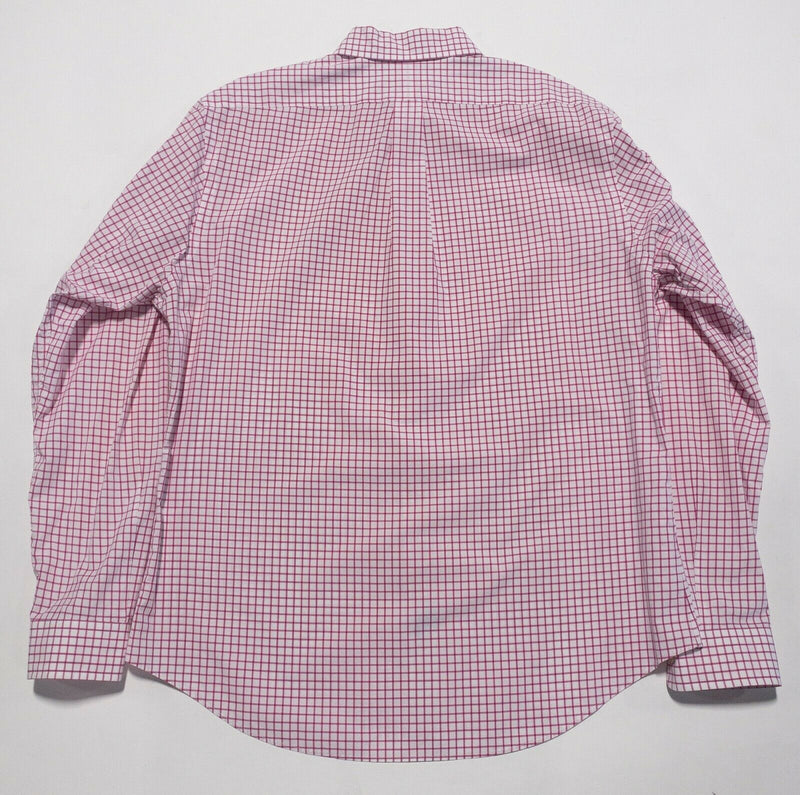 Polo Ralph Lauren Men's XL Slim Fit Pink White Graph Check Button-Down Shirt