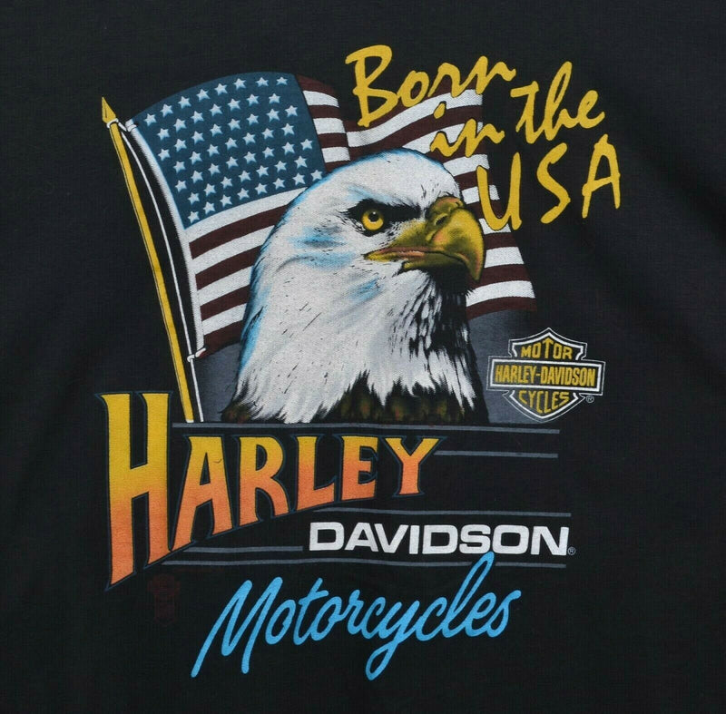 Vtg 1988 Harley-Davidson Men's XL Born in the USA Sturgis Double-Sided Shirt