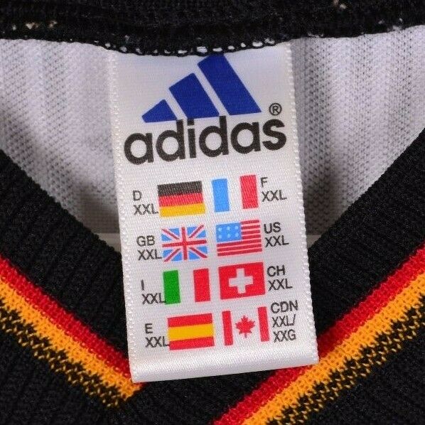 Vtg 80s Adidas Men's Sz 2XL Germany Soccer Jersey Deutscher Fussball-Bund