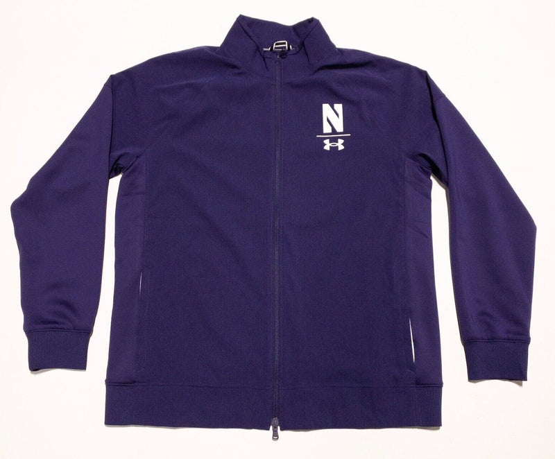 Northwestern Wildcats Jacket Men's Large Under Armour Team Issue Purple Full Zip