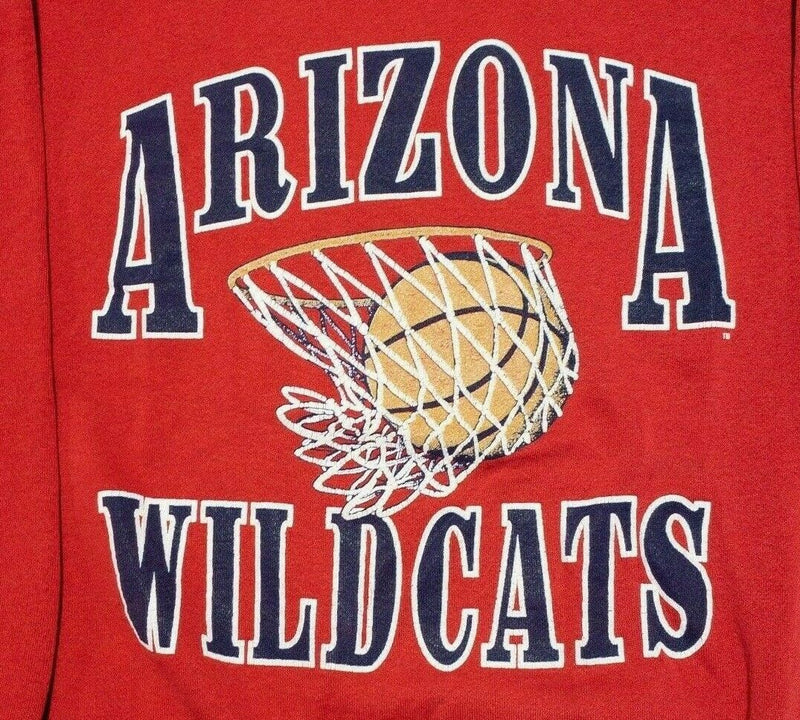 Arizona Wildcats Basketball Artex Red Crewneck Vintage 90s Sweatshirt Men Large