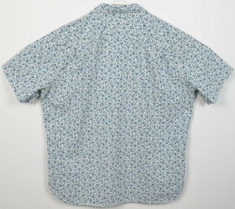 Denim & Supply Ralph Lauren Men's XL Regular Fit Blue Floral Button-Front Shirt