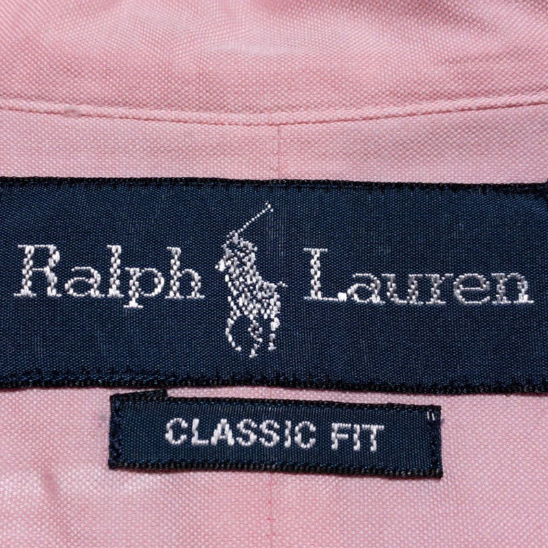 Polo Ralph Lauren Dress Shirt Men's 19-34/35 (3XL) Big Solid Pink Button-Down
