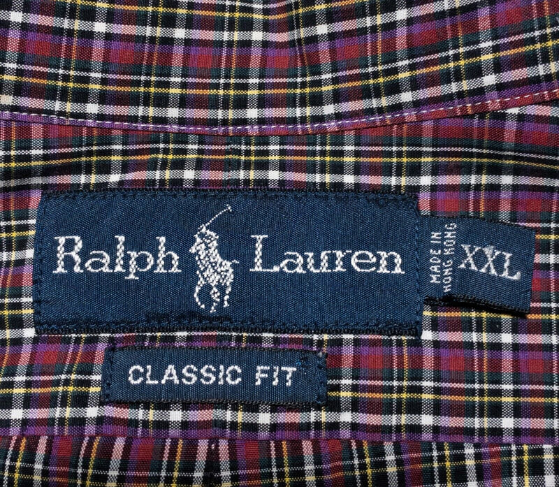 Polo Ralph Lauren Men's Button-Down Shirt Red Plaid Long Sleeve Men's 2XL