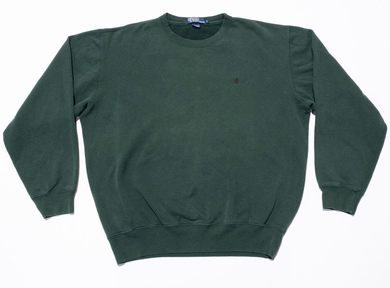 Vintage Polo Ralph Lauren Sweatshirt Men's Medium 90s Preppy Dark Green Logo