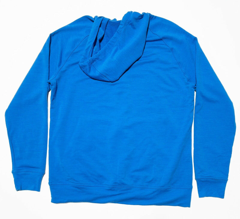 Icebreaker Merino Wool Full Zip Hoodie Sweatshirt Blue Hiking Outdoor Men's 2XL