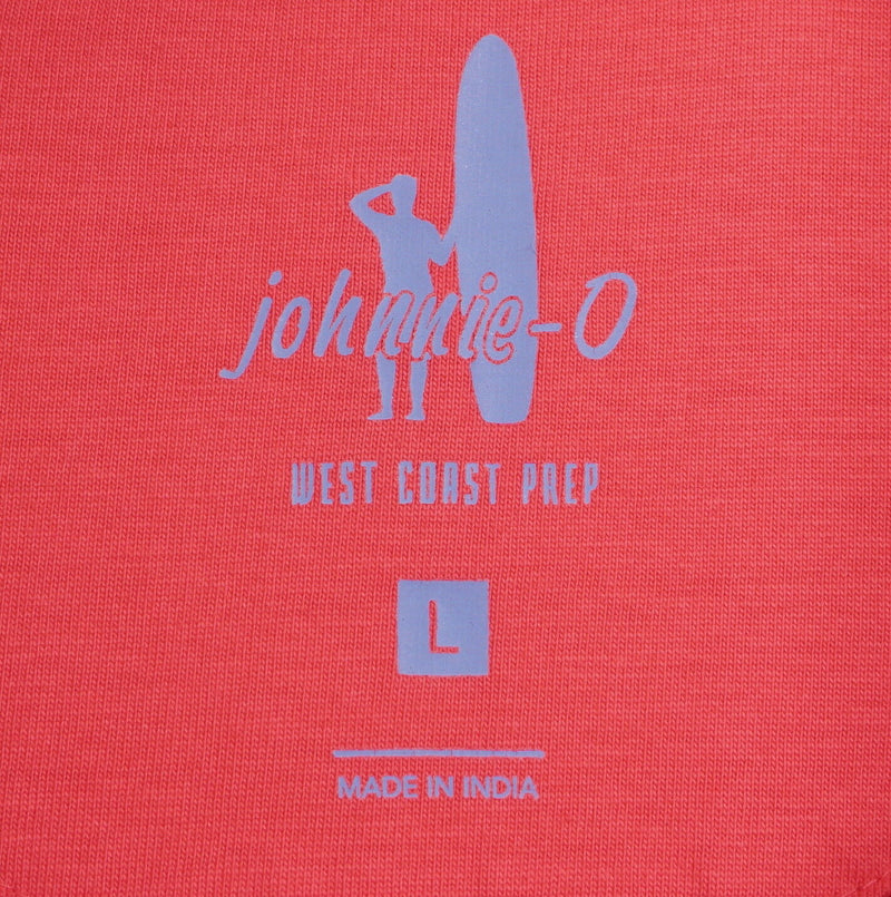 Johnnie-O Men's Sz Large Solid Red West Coast Prep Short Sleeve Golf Polo Shirt
