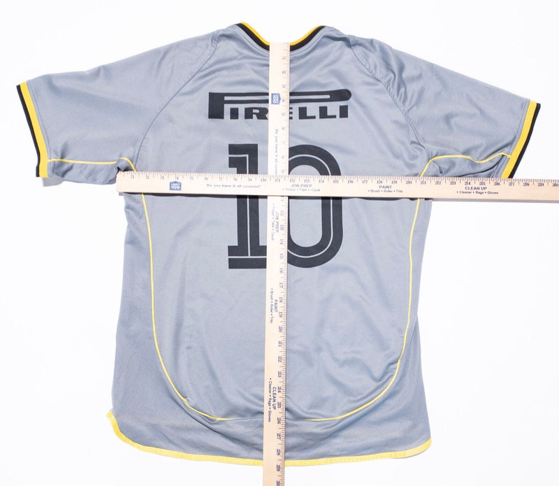 Club Atletico Penarol Soccer Jersey Men's Medium Umbro Uruguay Gray Yellow