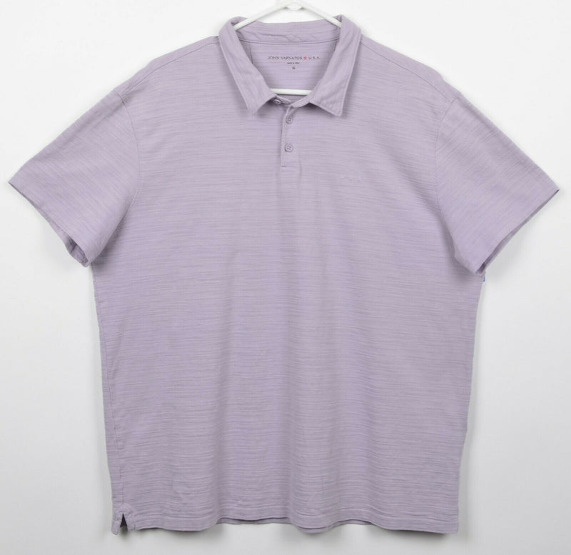 John Varvatos USA Men's Sz XL Lavender Purple 3 Stars Embroidered S/S Polo Shirt