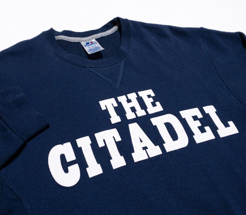 The Citadel Sweatshirt Men Medium Russell Athletic Military College Crewneck 90s