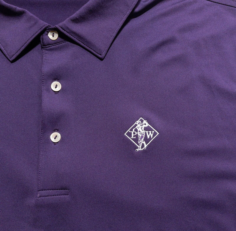 Peter Millar Summer Comfort Polo 2XL Men's Shirt Solid Purple Wicking Golf