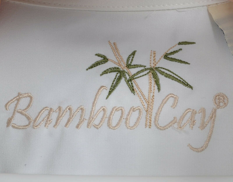 Bamboo Cay Men's Sz Medium Embroidered Casino Cards Modal Hawaiian Shirt