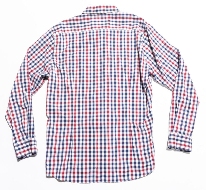 Barbour Performance Shirt Men's Large Tailored Fit Polyamide Wicking Blue Check