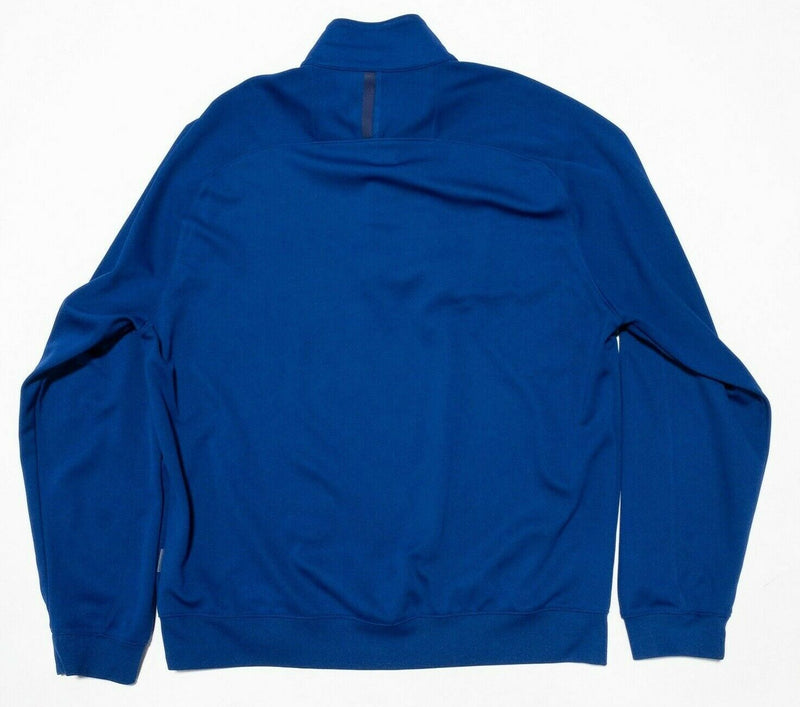 Bobby Jones Men's Large X-H20 Golf 1/4 Zip Top Blue Wicking Stretch Pullover