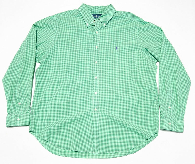 Polo Ralph Lauren Button-Down Shirt Green Check Men's 2XL Classic Fit