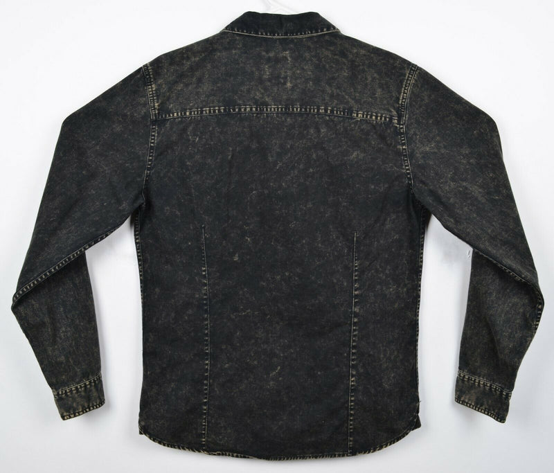 Harley-Davidson Men's Medium Acid Wash Roll-Tab Garage Distressed Biker Shirt
