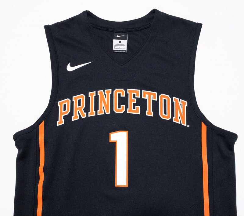 Princeton Tigers Nike Team Basketball Jersey Men's Small Black Orange Replica