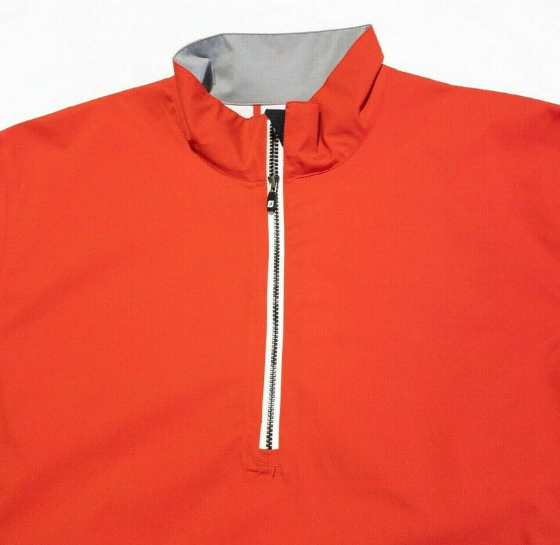 FootJoy DryJoys Hydrolite Windshirt Jacket Golf Red Half-Zip Men's Medium