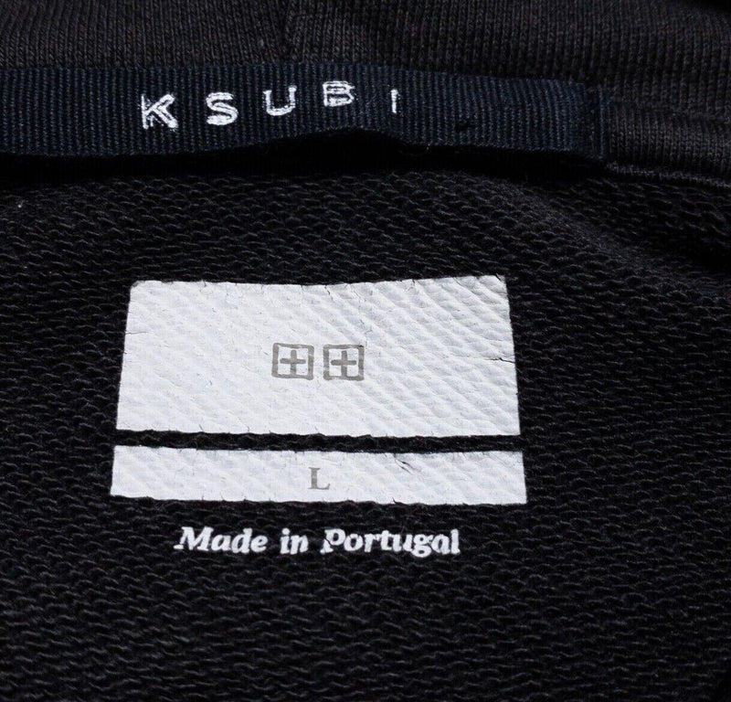 Ksubi Hoodie Men's Large Heavyweight Black Pullover Ksubi by Ksubi Logo