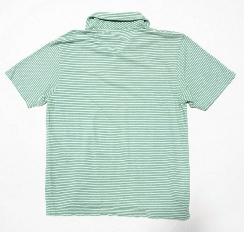 Vineyard Vines Polo Small Men's Shirt Whale Green Striped Pocket Short Sleeve