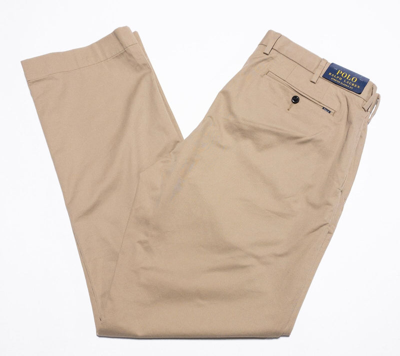 Polo Ralph Lauren Pants Men's 36x32 Stretch Classic Fit Khaki Brown Business