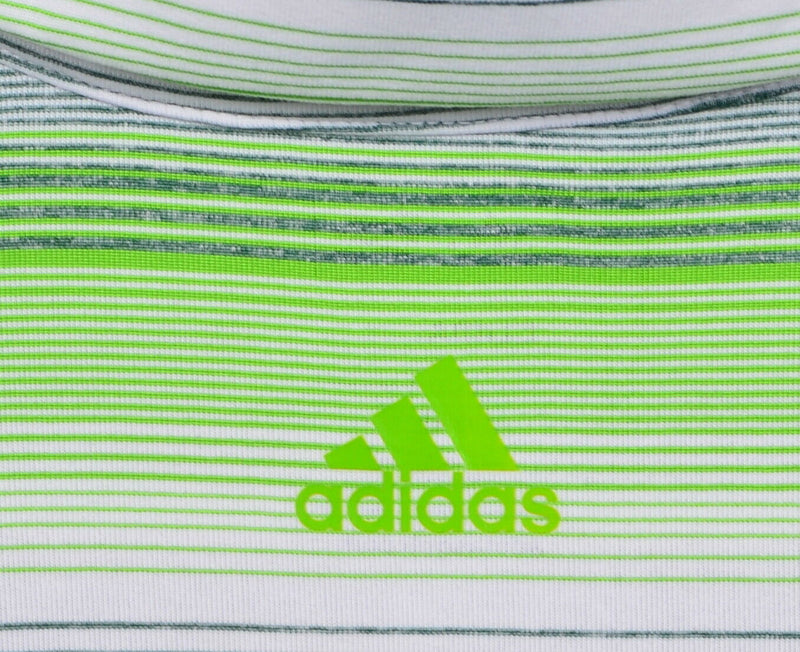 Notre Dame Fighting Irish Men's 2XL Green Striped Adidas Climalite Polo Shirt