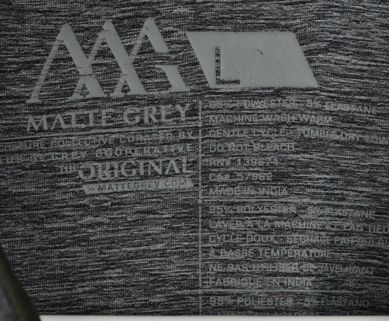 Matte Grey Men's Sz Large Gray Red Striped Two Tone Performance Golf Polo Shirt