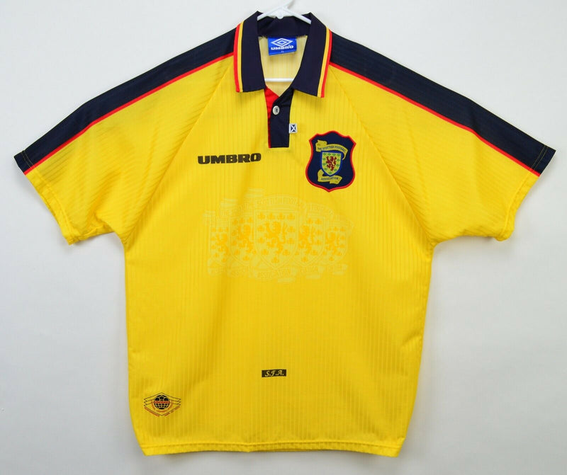 Vtg 90s Scottish Football Team Men's Sz XL Umbro Yellow Soccer Football Jersey