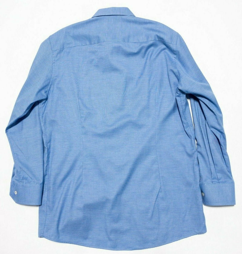 Eton Contemporary Men's 16.5/Large Dress Shirt Blue Houndstooth