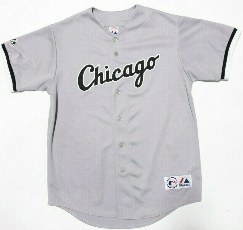 Chicago White Sox Majestic Jersey Men's Large Gray Cursive Spell Out Baseball